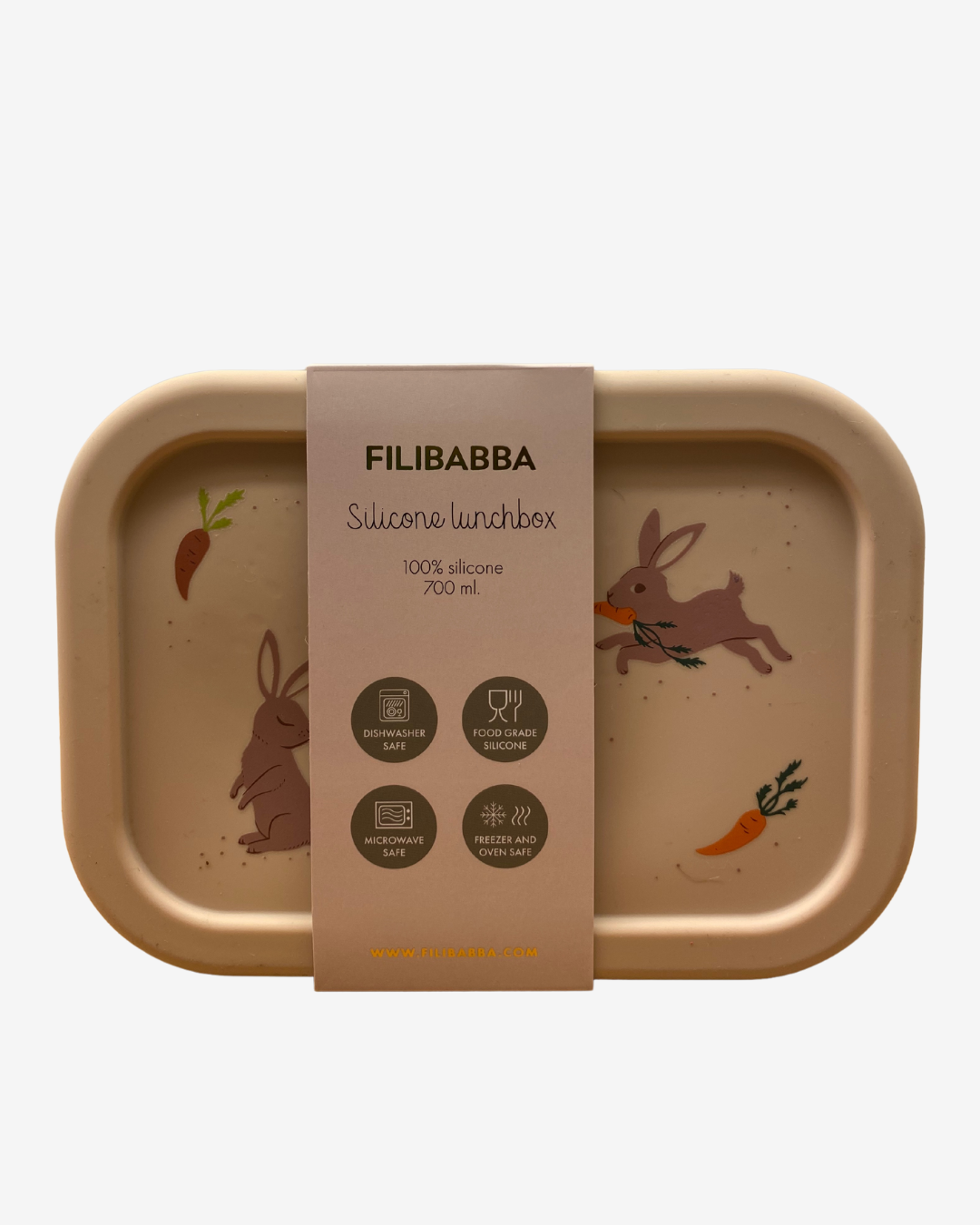 Filibabba - Spise - Matboks i silikon - toasted almond