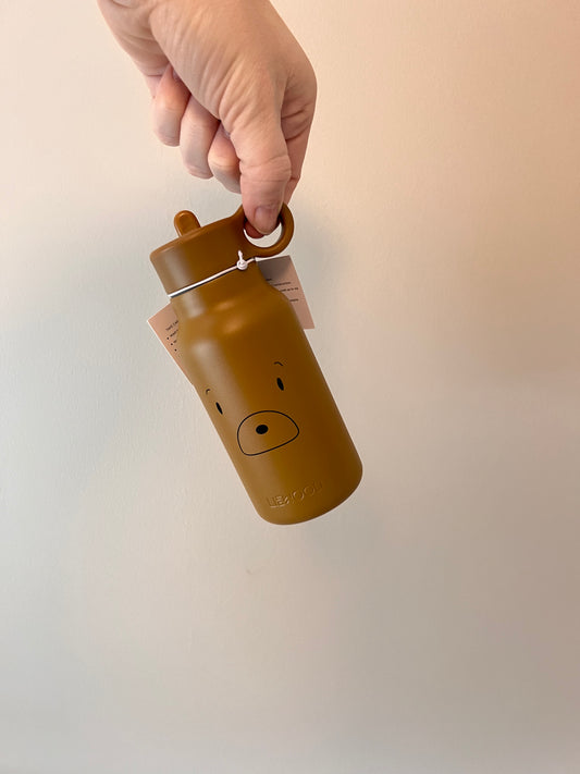 Liewood - Falk Water Bottle 250 Ml - Flaske - Mr Bear Golden Caramel - HIBABY Babypakke