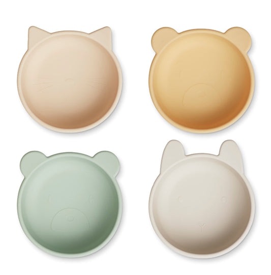 Liewood - Iggy Silicone Bowls - 4 Pack - Middagstilbehør - Apple Blossom Multi Mix - HIBABY Babypakke