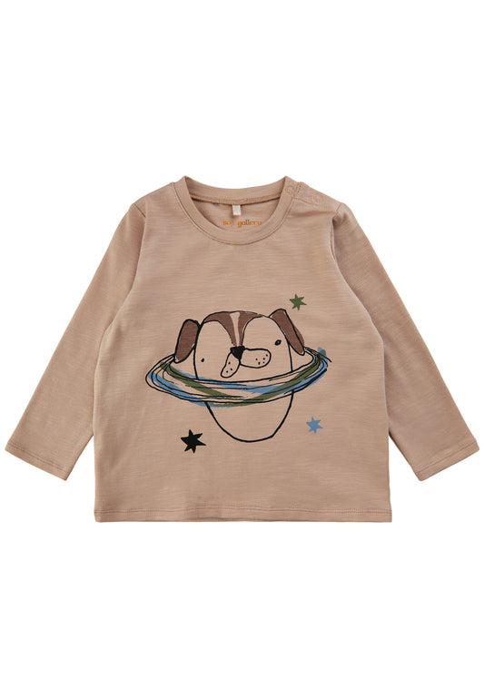 Soft Gallery - SGBaby Geo Spacedog LS Tee - T-skjorte - Cuban Sand - HIBABY Babypakke