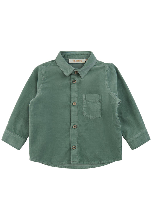 Soft Gallery - SGSeverin Babycorduroy Shirt X-mas - Skjorte - Balsam Green - HIBABY Babypakke