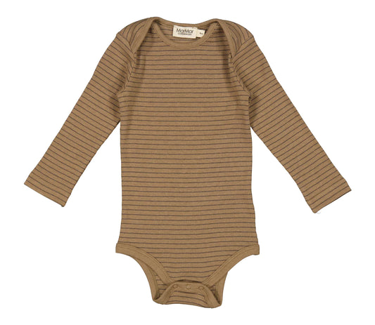 MARMAR - Ben - Body - Modal - Coffee Stripe - HIBABY Babypakke