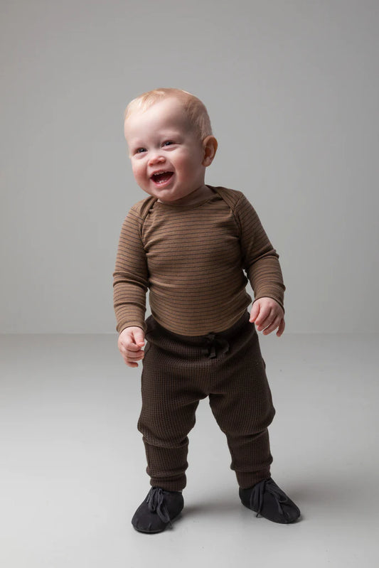 MARMAR - Ben - Body - Modal - Coffee Stripe - HIBABY Babypakke