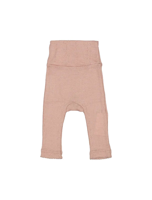 MARMAR - Leg Wool Pointelle - Bukse - Burnt Rose - HIBABY Babypakke