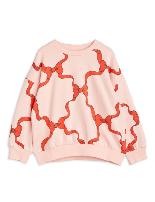 MINI RODINI - Bow AOP Sweatshirt - Genser - Pink - HIBABY Babypakke