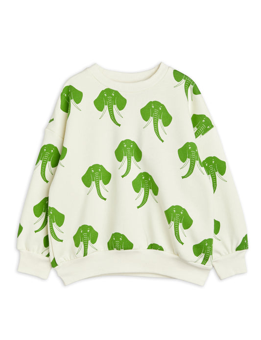MINI RODINI - Elephant AOP Sweatshirt - Genser - Off White - HIBABY Babypakke